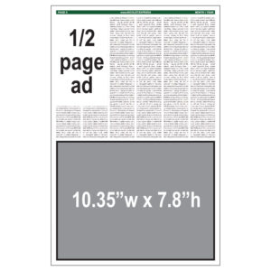 1/2 page ad for April 24, 2026 publication